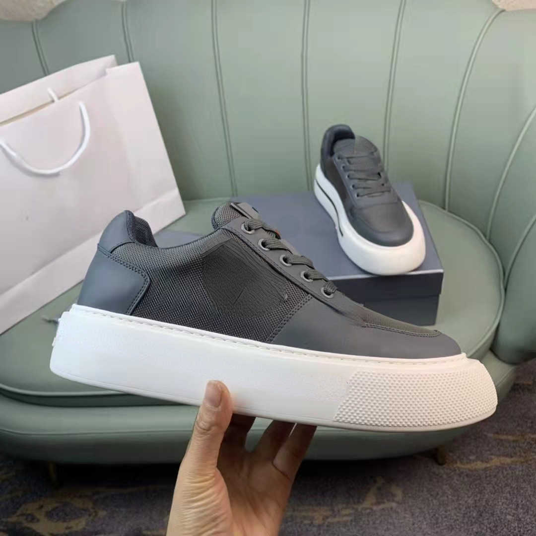 

Brand Casual Shoes designer design 2022 new thick soled small white men's new sponge sports casual shoes high board shoes, Gray