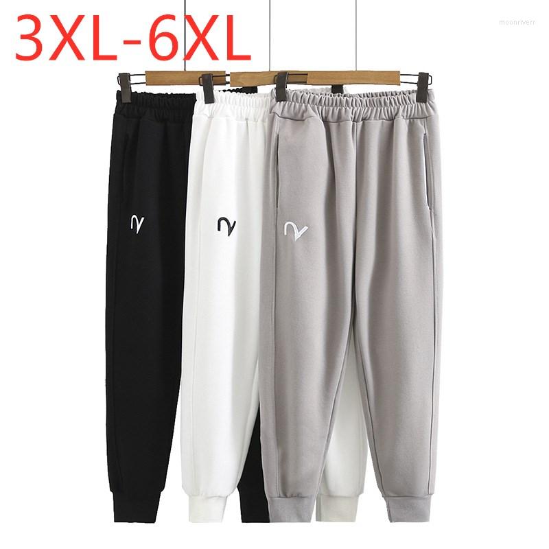 

Women's Pants 2022 Ladies Spring Autumn Plus Size Long Sports For Women Large Loose Gray Elastic Running Trousers 3XL  5XL 6XL, Black