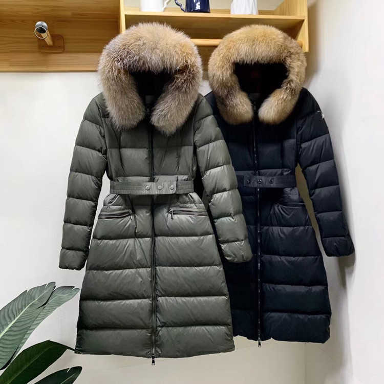 

Women's Down Parkas Year Women's Autumn and Winter Long Waist Keeping Warm and Slim, Black