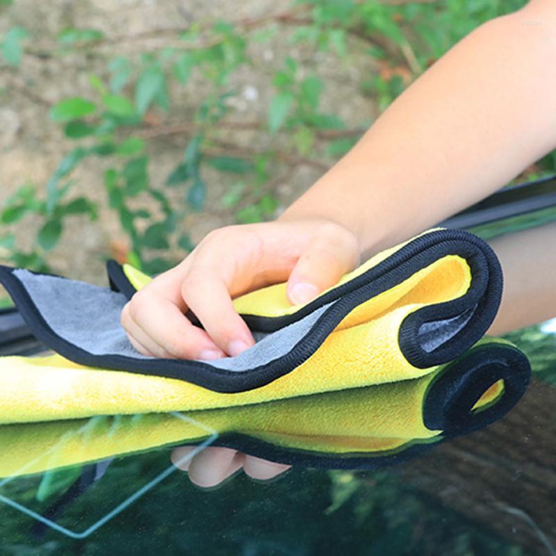 

Interior Decorations Car Accessories Care Polishing Wash Towels Plush Microfiber Washing Drying Towel Strong Thick Polyester Fiber