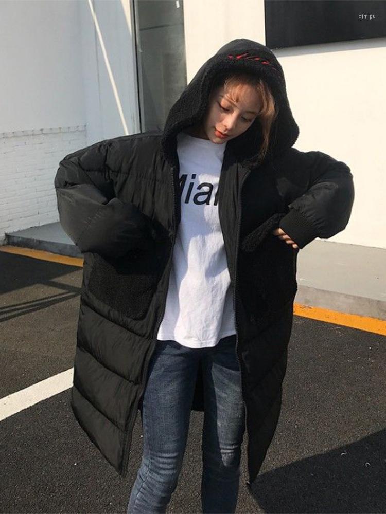 

Women' Trench Coats 2022 Collar Down Winter Jacket Women Men Thick Warm Parkas Female Outerwear Parka Jackets Casual Outwear Solid Stand, Black
