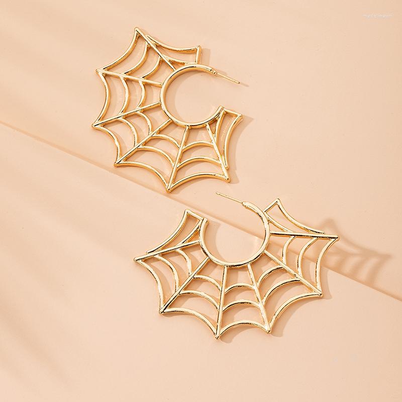

Stud Earrings 10 Pair /lot Fashion Jewelry Metal Outline Aesthetic Big Spider Web For Women