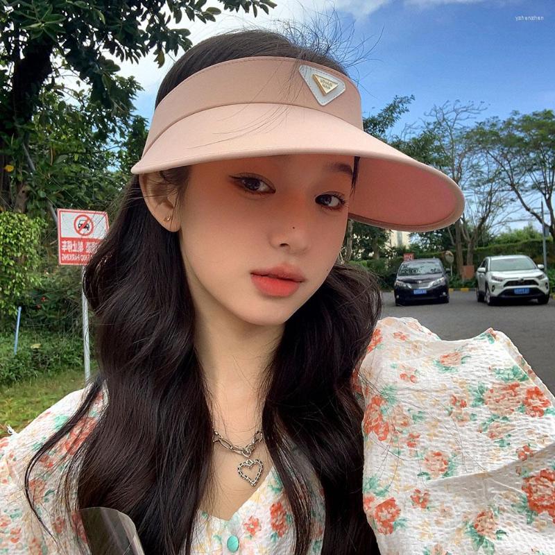 

Berets 2022 Empty Top Cap Sun Hats Female Women's Hat Summer Womens Caps Beach Visor, Beige