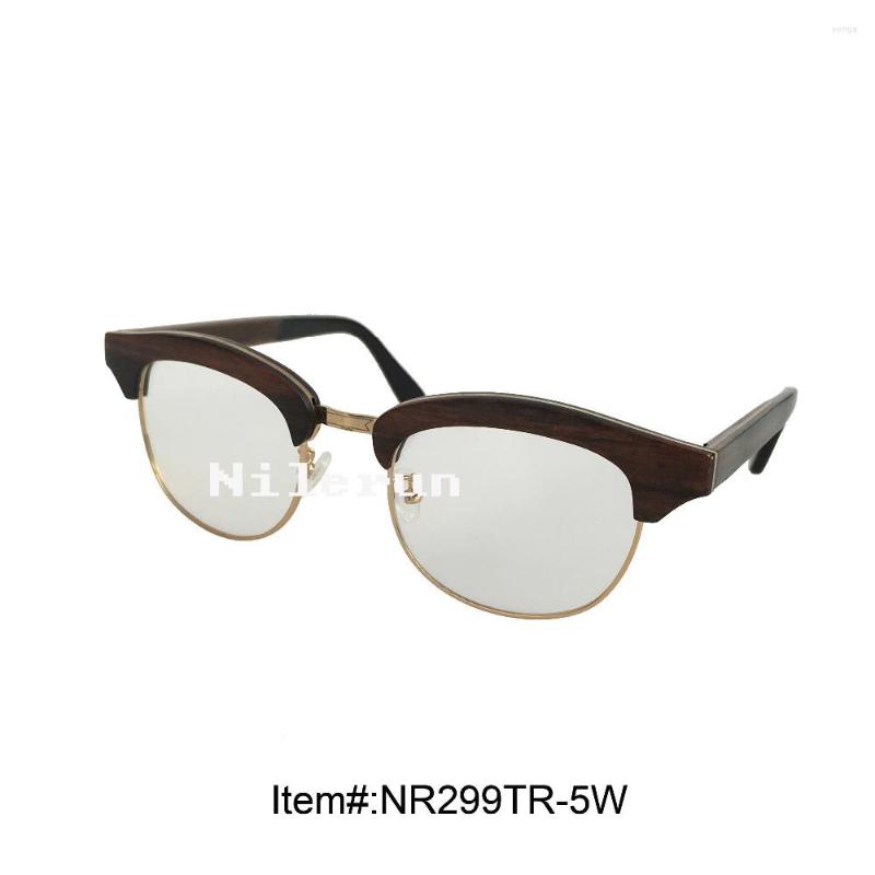 

Sunglasses Stylish Gold Metal Ebony Wood Optical Eyeglasses