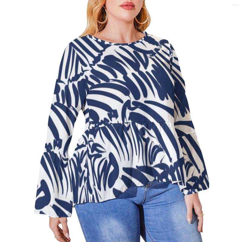 

Shirt Zebra Stripe Navy Plus Size Abstract Fun Animal Simple Long Sleeve S Street Fashion Oversize Tee Woman Tops, Style-7