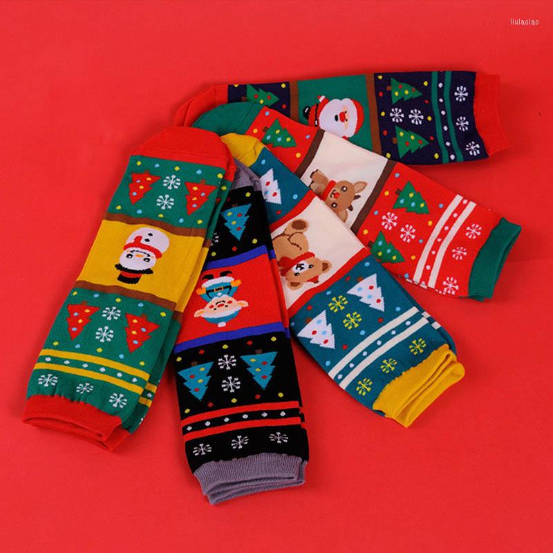 

Women Socks Men Christmas Funny Xmas Santa Claus Tree Snowflake Elk Snow Cotton Tube Crew Happy Sock Year Sokken, Snowman