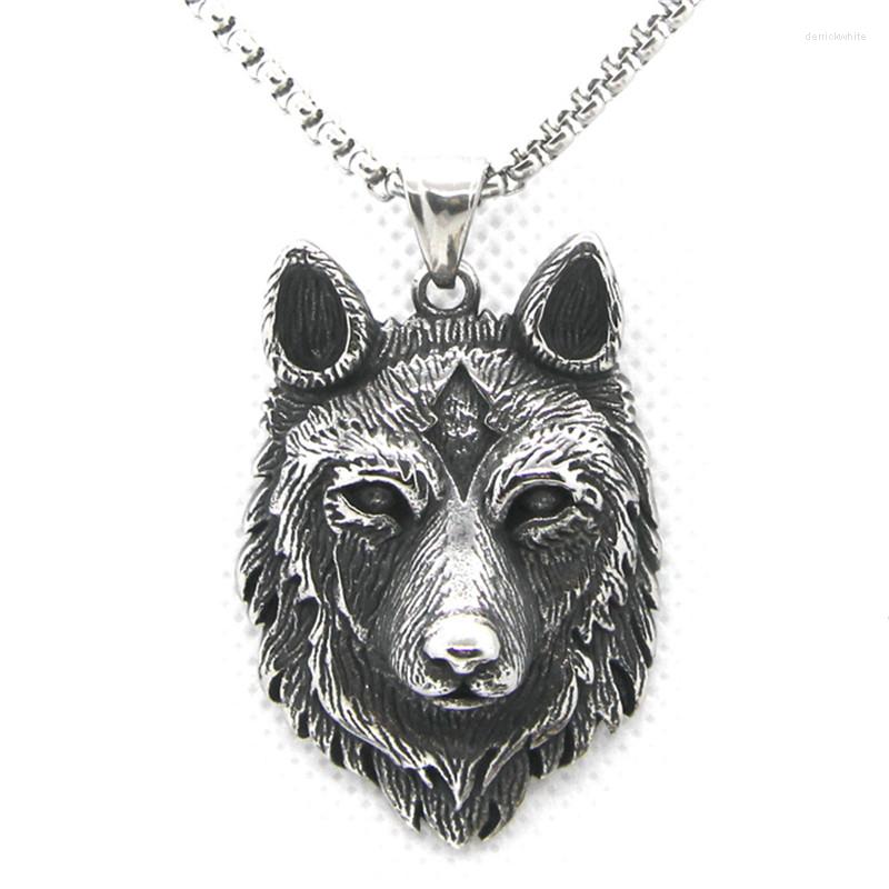

Pendant Necklaces Support Dropship Design Animal Wolf 316L Stainless Steel Jewelry Cool Head