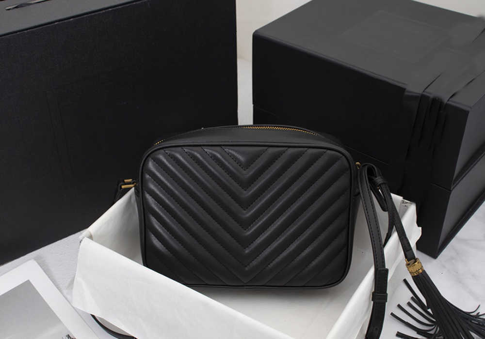 

2022 classic original luxury Bags women fashion trend single shoulder camera leather designer bag, Black hardware