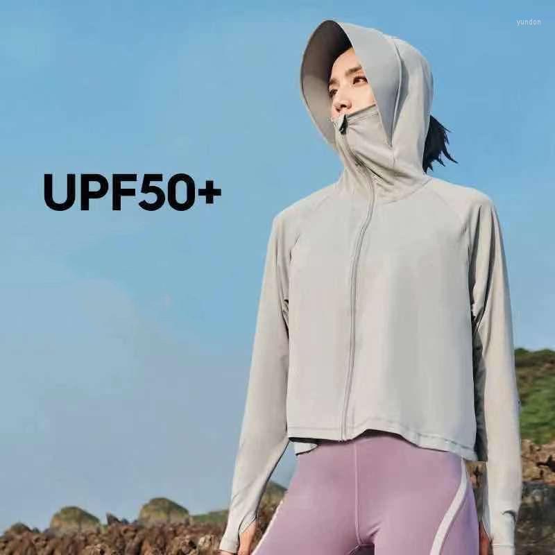 

Racing Jackets Ice Silk Sunscreen Clothing Women Summer Anti-Ultraviolet Long-Sleeved Ultra-Thin Breathable Quick-Drying Outdoor Sportwear, White