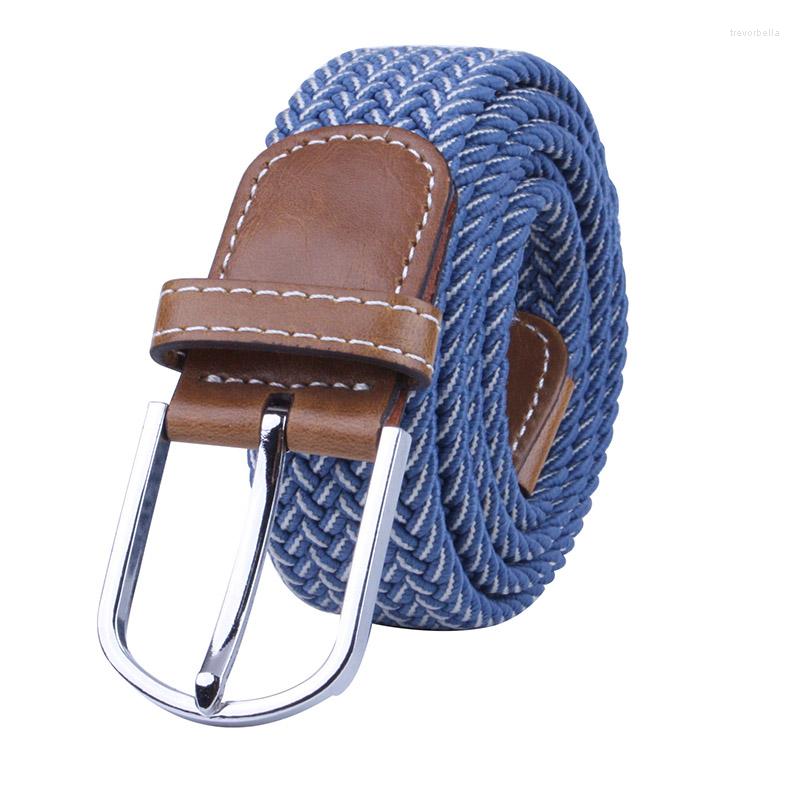 

Belts Hongmioo 2022 Wide Elastic StretchCanvas Belt Braided Pin Buckle Young Students Custom Wholesale, Black