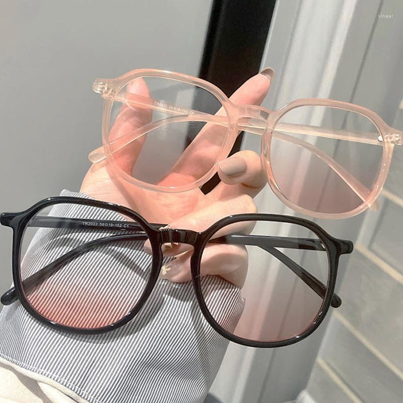 

Sunglasses 2022 Women's Blue Light Blocking Glasses Ins Trendy Blush Eyewear Oversized Frame Fashion Square Computer Goggle UV400