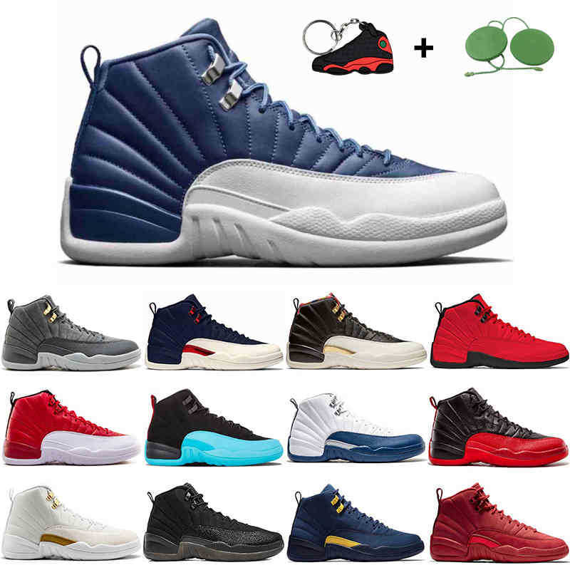 

Basketball Shoes Mens Trainers Outdoor Sports Sneakers Utility University Gold Indigo Reverse Flu Game Dark Concord Playoff Jumpman 12 12S
