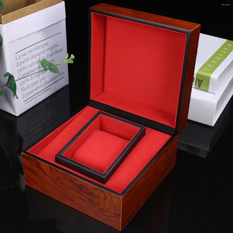 

Watch Boxes Case Storage Box Men Wristwatch Display Holder With Removable Cushion