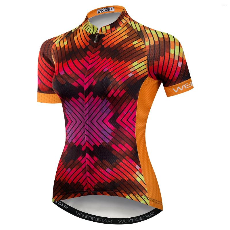 

Racing Jackets Cycling Jersey Shirt Sleeve Pro Clothing Quick Dry MTB Bike Women Anti-UV Bicycle Short Tops Ropa, Color 17