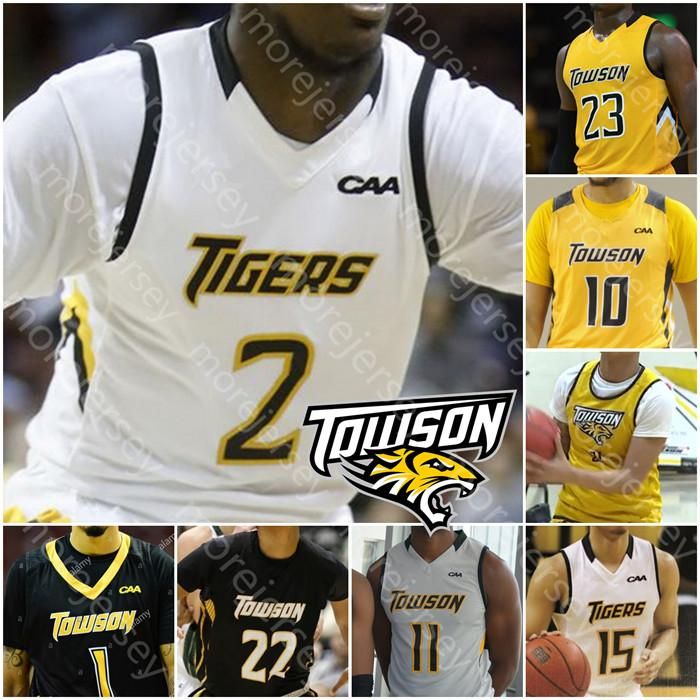 

Custom Towson Tigers Basketball Jersey NCAA College Brian Fobbs Allen Betrand Nakye Sanders Jason Gibson Juwan Gray Gary Neal, White