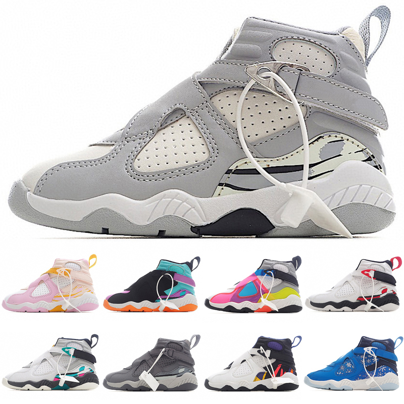 

Jumpman 8 Kids Basketball Shoes Taxi Paprika 8s Rui Hachimura Samurai Cool Grey Bugs Bunny Black Cement Chrome Take Flight Three Peat Trainers Sneakers Size 22-35, As photo 8