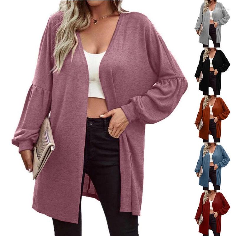 

Women' Knits Autumn And Winter 2022 Women' Solid Long Sleeve Fashion Cardigan Knitted Jacket Women Female Casual Coats Lady, Sky blue