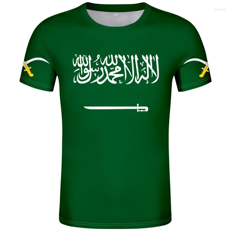 

Men's T Shirts Saudi Arabia Shirt Diy Free Custom Name Number Sau T-shirt Nation Flag Sa Arabic Arab Islam Arabian Country Print Text, Style 12