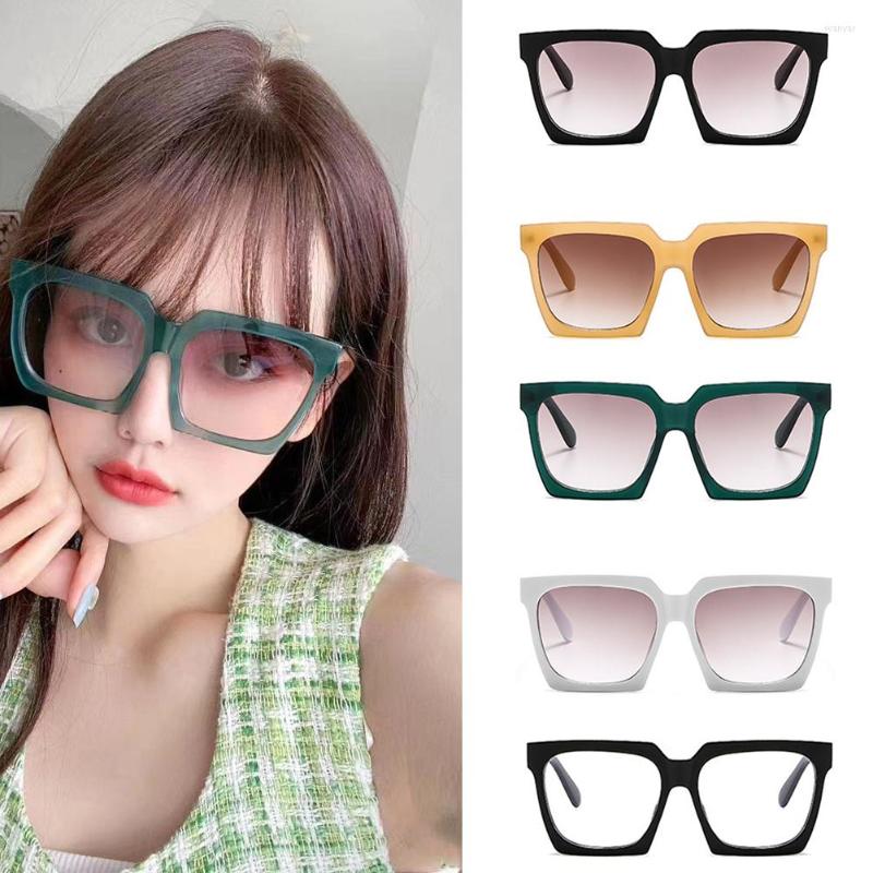 

Sunglasses Black Square Oversized Women Big Frame Colorful Sun Glasses Female Mirror Vintage Unisex Gradient Hip Hop Shades