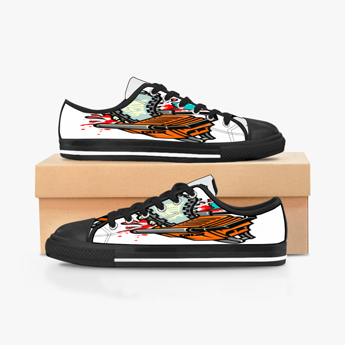 

DIY Custom shoes Classic Canvas Skateboard casual Accept triple black customization UV printing low Cut mens womens sports sneakers waterproof size 38-45 COLOR37