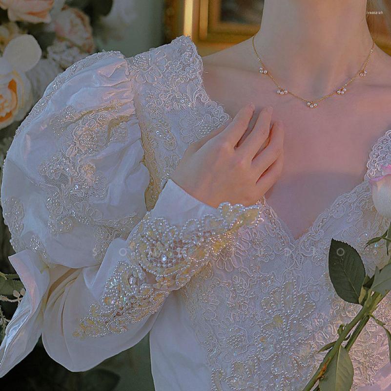 

Chains 2022 Fashion Natural Freshwater Pearl Necklace For Women Gentle Ladies Five Petal Flower Pendent Choker Jewelry