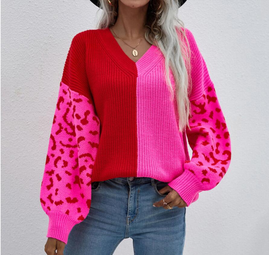 

Women' Sweaters V-neck cashmere knitted cardigan loose fashion lazy style cashmere top, 02