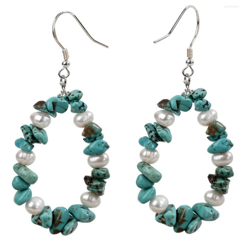 

Dangle Earrings Yacq Turquoise Pearl 925 Sterling Silver Drop Handmade Custom Jewelry Valentines Gifts For Women Her Mom Girls