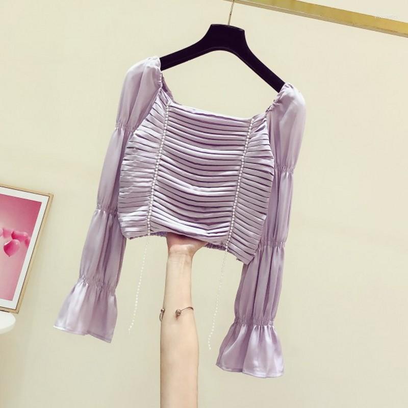 

Women' Blouses S08194 Fashion Women' & Shirts 2022 Runway Luxury European Design Party Style Clothing, Picture shown