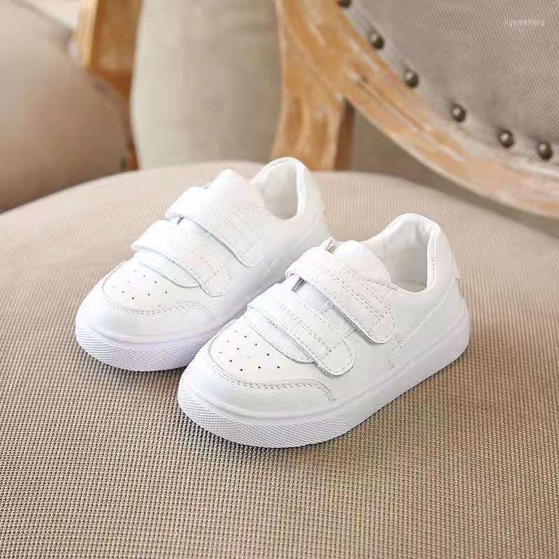 

Athletic Shoes Spring And Autumn Children Small White Leather Single Breathable Girls Boys Casual Students Show
