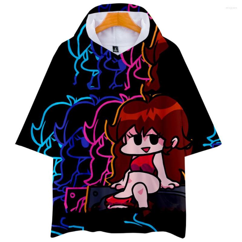 

Men's T Shirts 2022 Hoodie Tee Friday Night Funkin Shirt Hooded Tees Kawaii Unisex Summer Sportswear, 3d