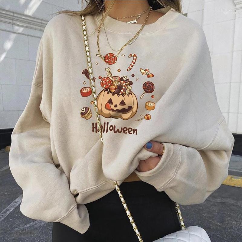 

Women' Hoodies Hoodie Women' Sweatshirt Halloween Fashion Casual Long Sleeve Printed Ladies Sweatshirts Tops Oversized, Beige