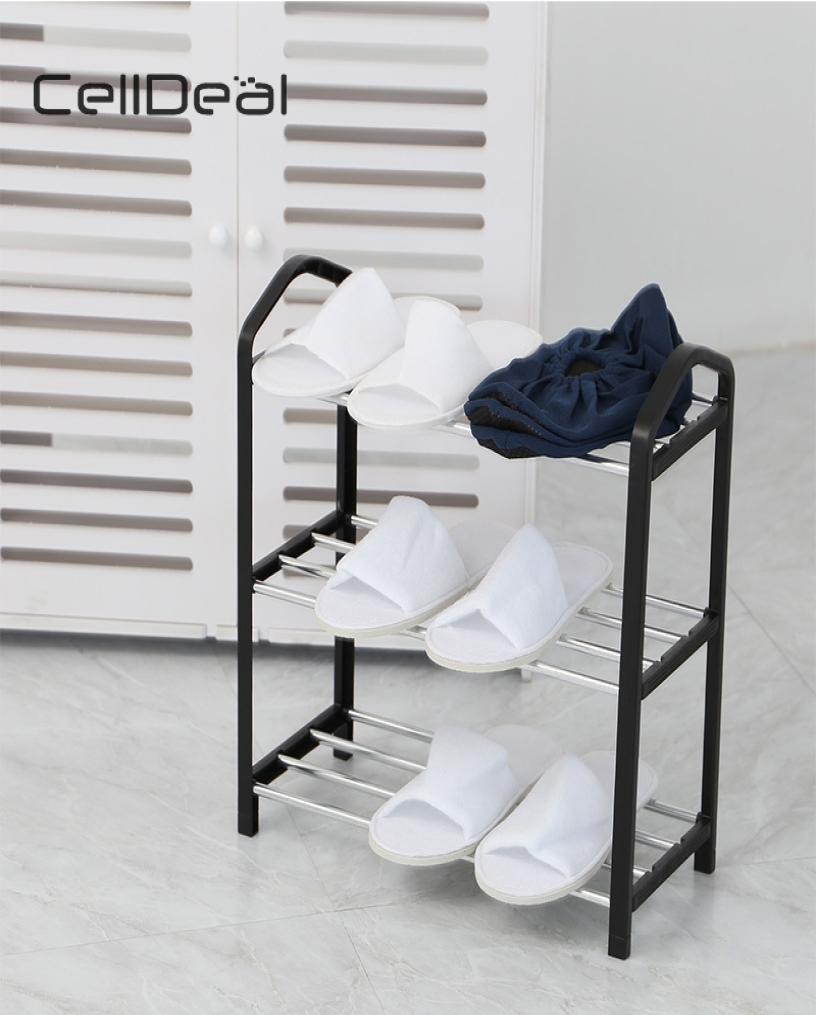 

CellDeal 3 Tiers Modern Shoe Rack Shoe Hanger Solid Room Organizer Shoes Shelf Multifunctional Bedroom Storage Household Black 208069306