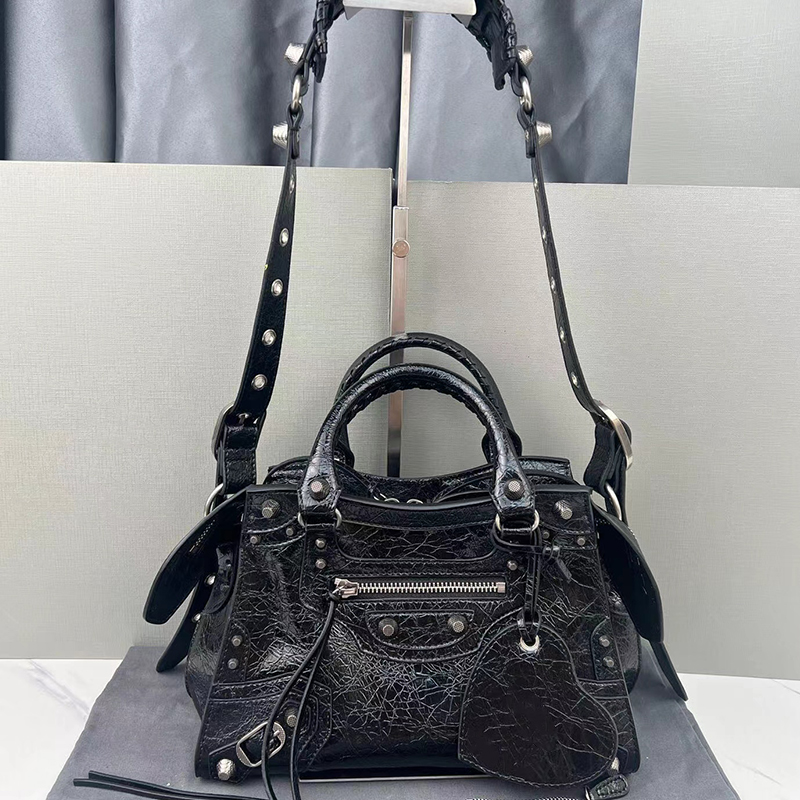 

Handbags Bags Neo Cagole Lecagole Designer Bag Balencaige Motorcycle Bags Shoulder Handbag Hand-held Oblique Back Locomotive, Black 1