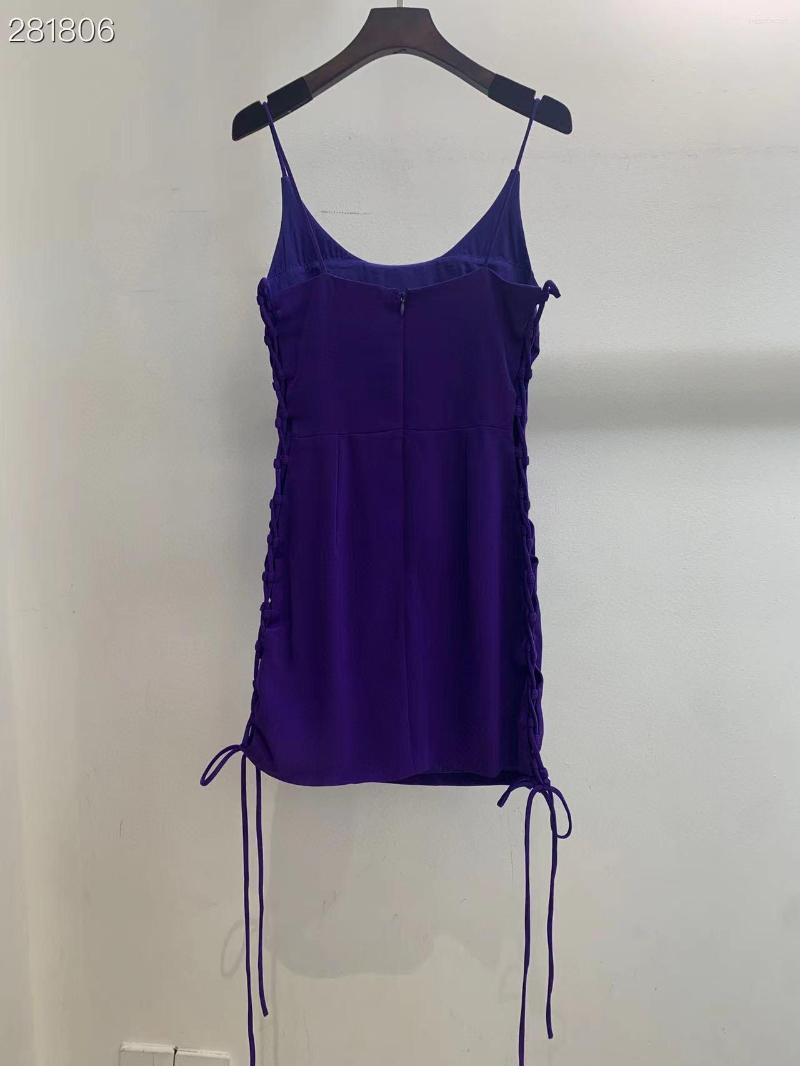 

Casual Dresses Fyion HIGH QUALITY Est 2022 Holiday Fashion Runway Sexy Women' Spaghetti Strap Solid Mini Dress, Purple