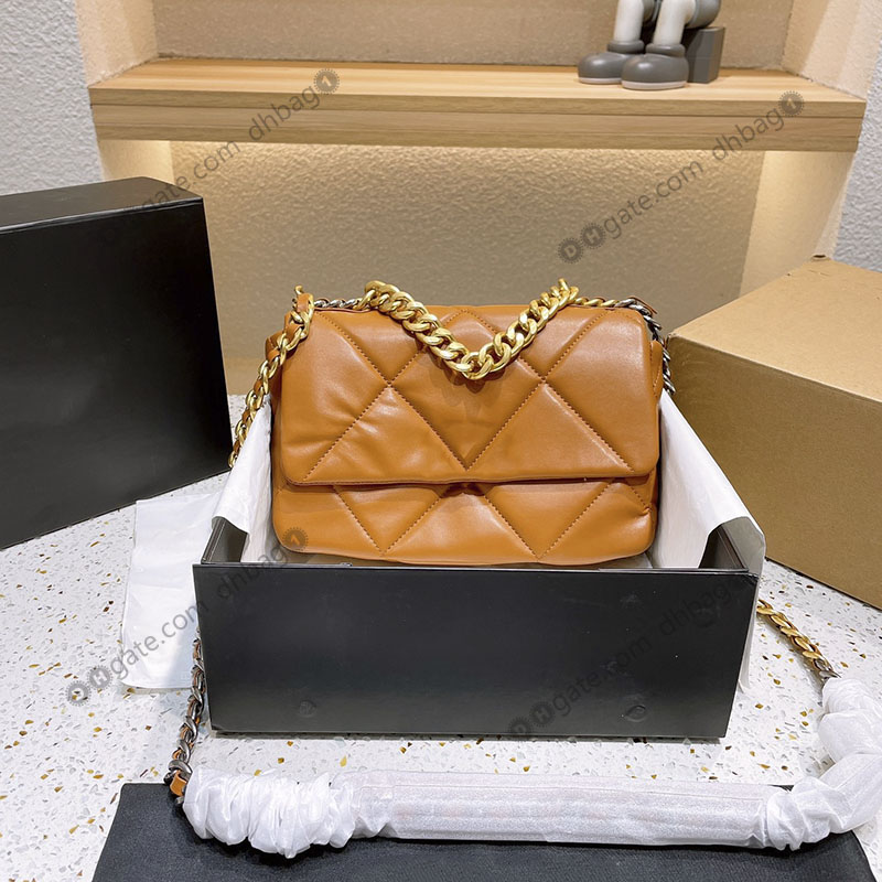 

25cm Jumbo Flap 19 French Designer Bags Plan Color Genuine Leather Quilted Classic Handbags Handle Multi Pochette key Pouch Tote Vintage Portable Crossbody Womens, Blue