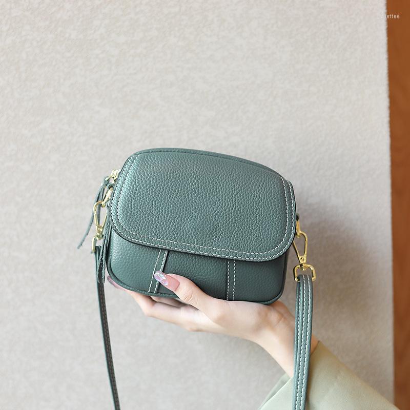 

Evening Bags First Layer Cowhide Bag Women's 2022 Trendy Fashion All-match Soft Mini Small Shoulder Messenger Leather, Brown