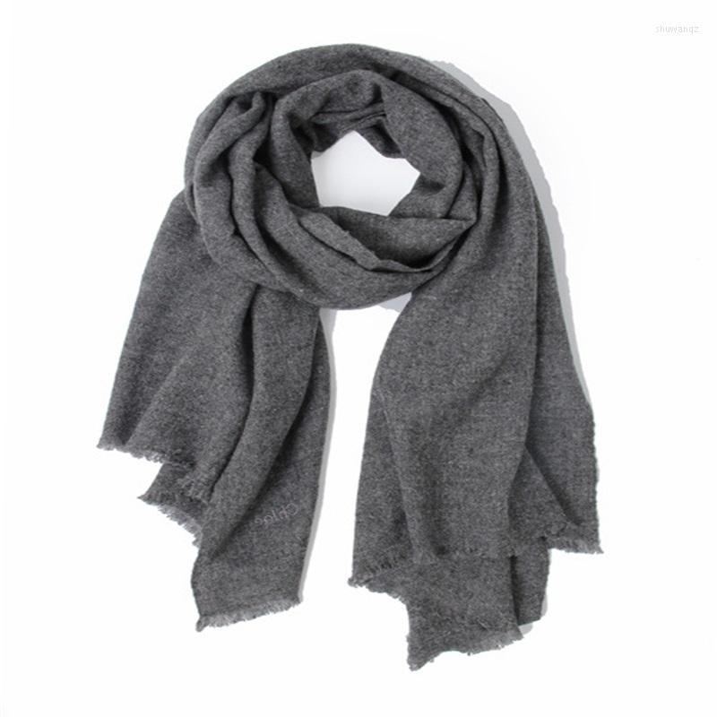 

Scarves Wool Scarf Solid Color Shawl Unisex Slid Cashmere Gray 6 Colors Noble Spring Autumn