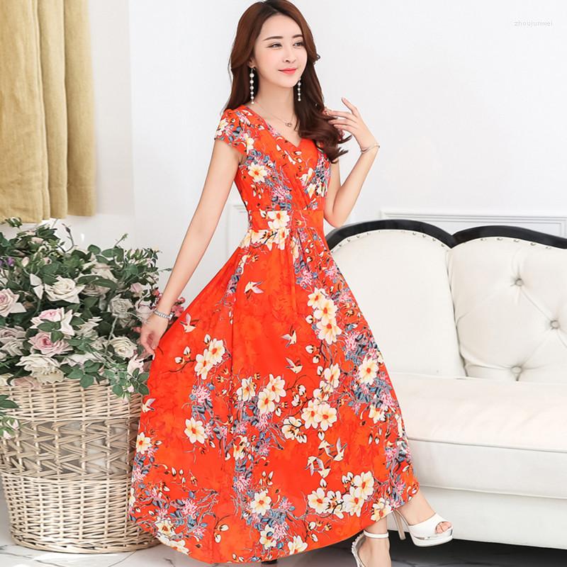 

Party Dresses Femme 2022 Bohemian Robe Summer Brazil Chiffon Beach Plus Size Women Clothing Floral Dress Famale FYY612, Black