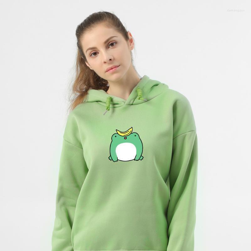 

Women' Hoodies Cute Oversize Hoodie Frog Men Oversized Streetwear Clothes For Women Hooded Sweatshirt Thick Heavy Ladies Women, Green