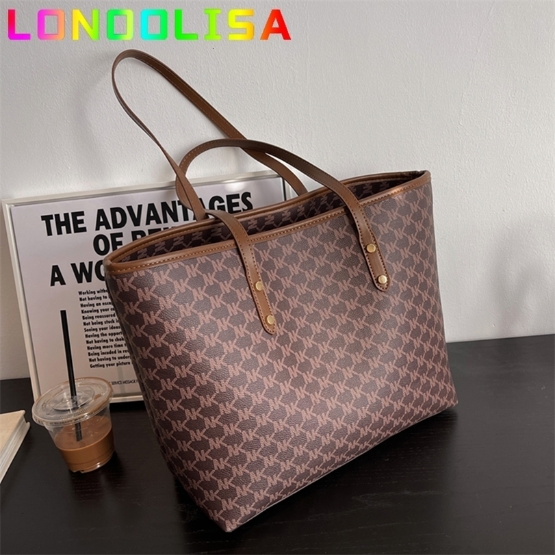 

Evening Bags Luxury Designer Letter Tote Bag for Women High Capacity Ladies Shopper Handbag and Purse Retro Trend Female Shoulder Bolsas 221114, Black