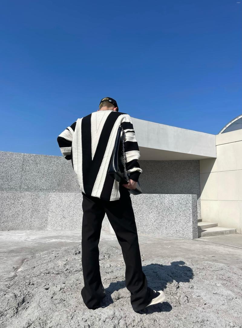 

Men' Sweaters Ad0206 Fashion Men' 2022 Runway Luxury European Design Party Style Clothing, Black