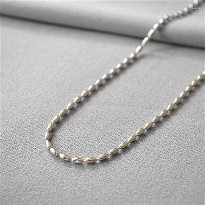 

Pendant Necklaces Ins Mechanical Metal Big Rice Bead Gold Plating Simple Temperament Personalized Short Necklace