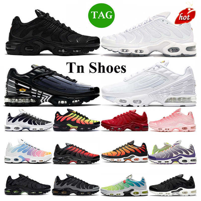 

NEW Running Shoes Sneakers Sneaker Trainer Laser Blue Triple Black White Volt Glow Outdoor Sports Tn Plus 3.0 For Men Women Mens Oreo Womens, Sku_24 radiant red 40-45