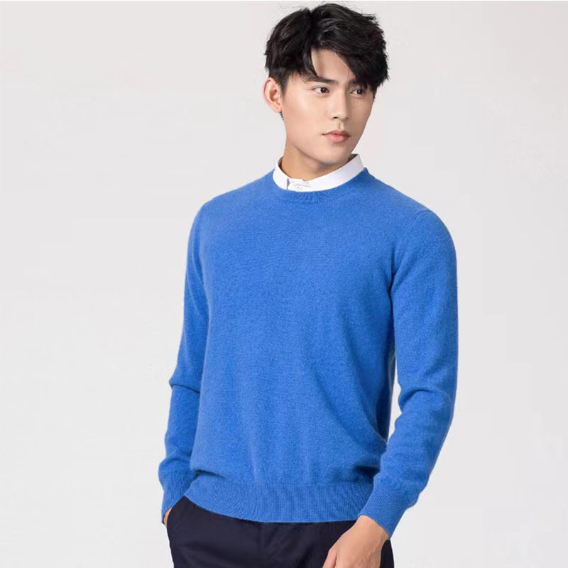 

Men' Sweaters Autumn Winter Men' Cashmere Knitted Thick Sweater Bottoming Shirt Fashion Warm Long Sleeve Pullover Luxury Sweaters For Men 221111, Navy v-neck