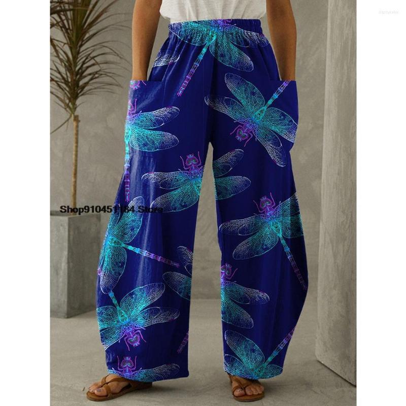 

Women's Pants Est 3D Printed Women Wide-leg Long Vintage Loose Female Clothes Casual High Waist Beachwear Trousers, Apdwk107963sj125