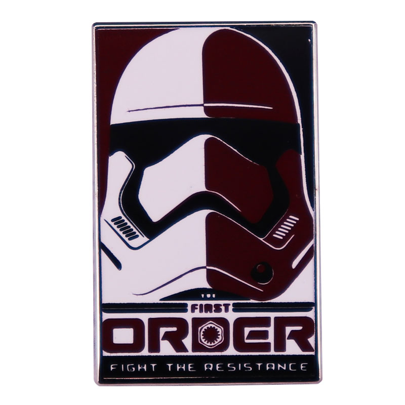 

The First Order Fight The Resistance Enamel Pin Imperial-Stormtrooper Helmet Badge, As picture