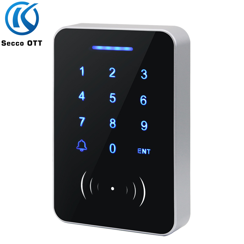 

Standalone door entry systems all-in-one machine swipe password authentication 13.56Mhz IC or 125Khz ID 1000 user capacity Wiegand 26 34 card reader