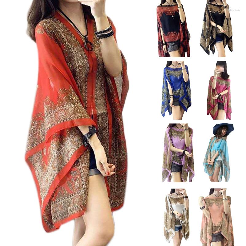 

Scarves Large Size Women Beach Blanket Cardigans For Girl Summer Chiffon Shawls And Wraps Cape Keeping Cool Elegant Supplies