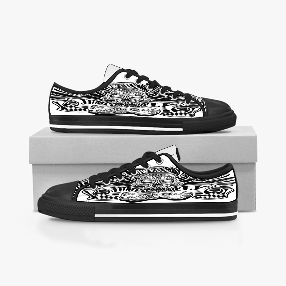 

Custom shoes Classic Canvas Low cut Skateboard casual triple black Accept customization UV printing low mens womens sports sneakers Breathable color 14