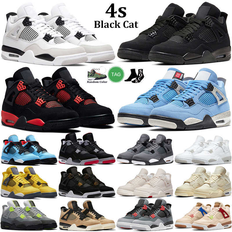 

Hotsale OG 4 4s Basketball Shoes Men Sneakers Military Black Cat Red Thunder University Blue White Oreo Canvas Mens Women Trainers Outdoor, Box